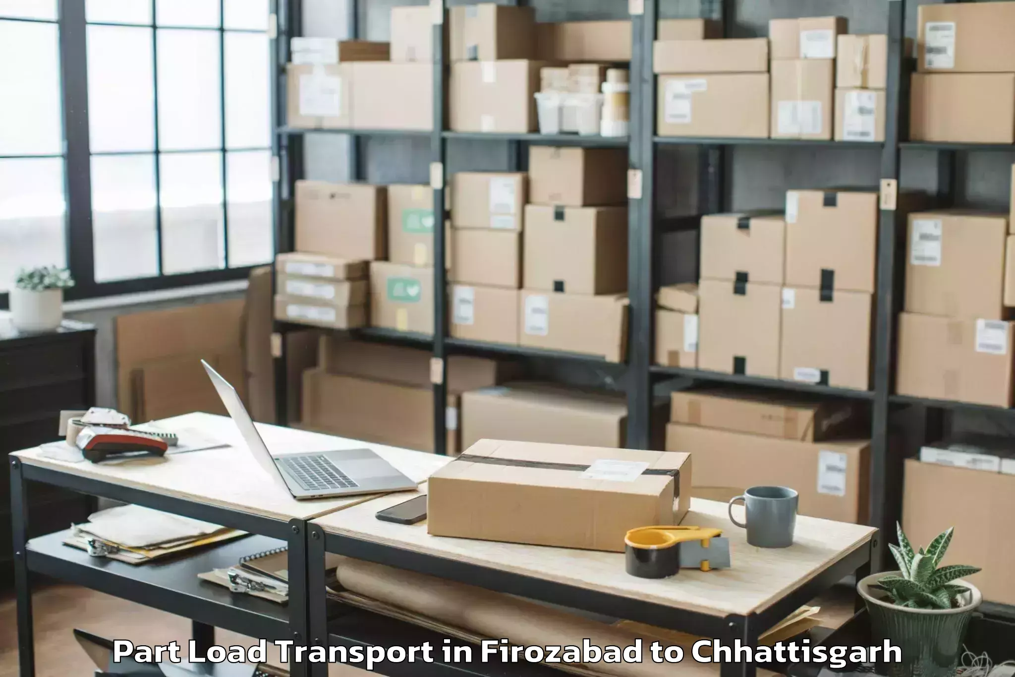 Book Firozabad to Ramanujnagar Part Load Transport Online